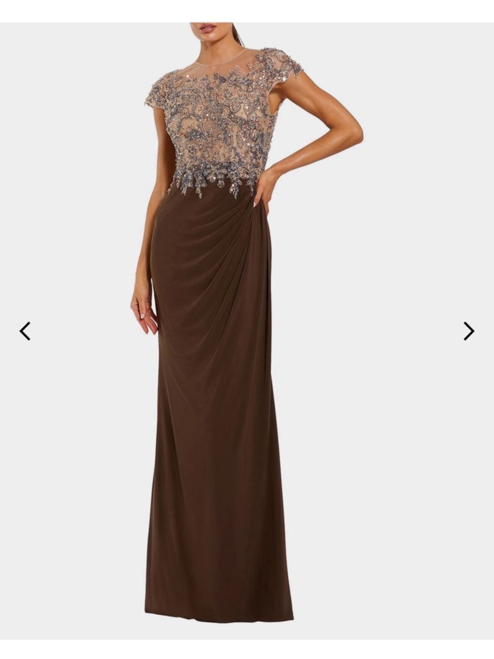 Mac Duggal Evening Crystal-Embellished Jersey Gown
